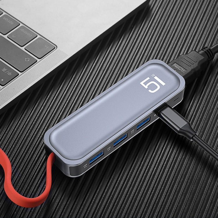 Docking station ROCK RT16 5 in 1 USB-C con HDMI 4K