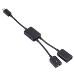 Cavo adattatore OTG Micro USB da 1 a 2