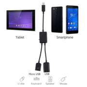 Cavo adattatore OTG Micro USB da 1 a 2