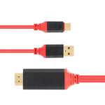 Interfaccia USB-C 2 in 1 con cavo HDMI Ultra HD 4K 2m rossa