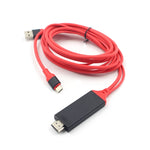 Interfaccia USB-C 2 in 1 con cavo HDMI Ultra HD 4K 2m rossa