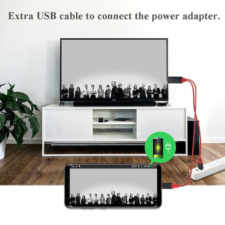 Interfaccia USB-C 2 in 1 con cavo HDMI Ultra HD 4K 2m rossa