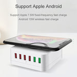 Stazione di ricarica wireless 7 in 1 compatibile Qi