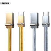REMAX RC-091a Cavo di ricarica per sincronizzazione dati da USB a USB-C / Type-C Golden Diamond da 2,4 A, lunghezza cavo: 1 m, RC-091a