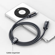 REMAX RC-128a Cavo dati di ricarica intrecciato in lega di zinco con display digitale intelligente da 100 W da tipo C / da USB-C a tipo C / USB-C, lunghezza: 1,2 m
