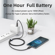 REMAX RC-128a Cavo dati di ricarica intrecciato in lega di zinco con display digitale intelligente da 100 W da tipo C / da USB-C a tipo C / USB-C, lunghezza: 1,2 m