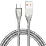 ADC-009 Cavo dati di ricarica rapida per tubo flessibile in lega di zinco da USB a USB-C / Type-C, lunghezza cavo: 1 m, USB to USB-C / Type-C