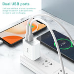 Caricatore da viaggio doppia porta USB IVON AD36 12W 2.4A