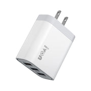 Caricatore da viaggio a tre porte USB IVON AD37 5A QC 3.0, spina americana, AD37