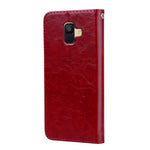 Custodia portafoglio in pelle per Galaxy A6 2018