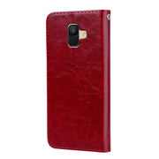 Custodia portafoglio in pelle per Galaxy A6 2018