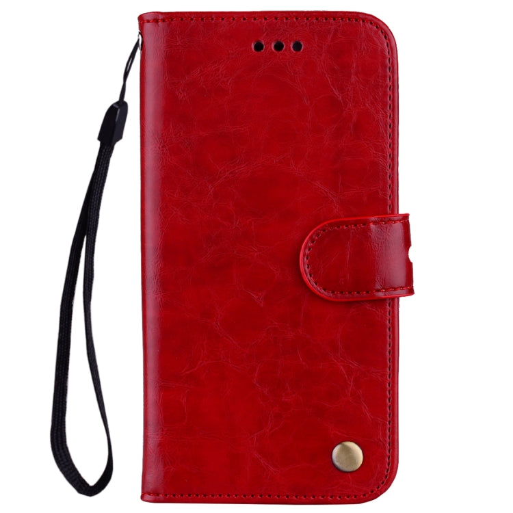 Custodia in pelle a vibrazione orizzontale con texture a cera d'olio stile business per Galaxy J6 (versione UE) (2018), con supporto, slot per carte e portafoglio, For Galaxy J6 (EU Version) (2018)