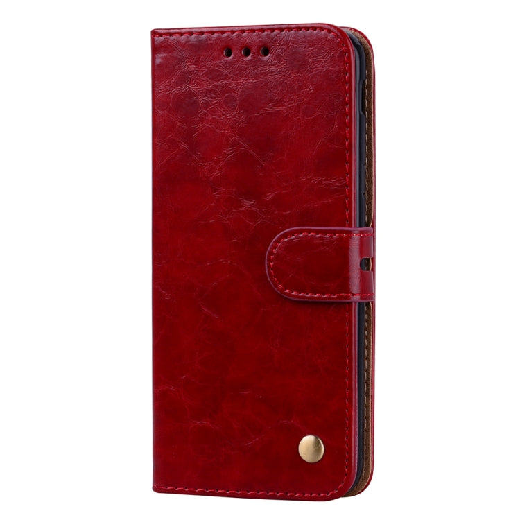 Custodia in pelle a vibrazione orizzontale con texture a cera d'olio stile business per Galaxy J6 (versione UE) (2018), con supporto, slot per carte e portafoglio, For Galaxy J6 (EU Version) (2018)
