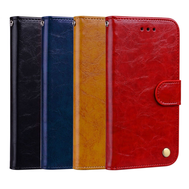 Custodia in pelle a vibrazione orizzontale con texture a cera d'olio stile business per Galaxy J6 (versione UE) (2018), con supporto, slot per carte e portafoglio, For Galaxy J6 (EU Version) (2018)