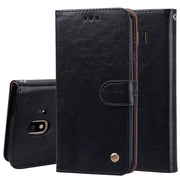 Custodia portafoglio in pelle per Samsung Galaxy J4 2018