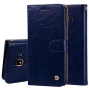 Custodia portafoglio in pelle per Samsung Galaxy J4 2018