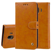 Custodia portafoglio in pelle per Samsung Galaxy J4 2018