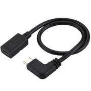 Cavo adattatore a gomito da USB-C/Type-C femmina a USB-C/Type-C maschio, lunghezza totale: circa 30 cm