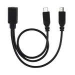 Cavo adattatore USB-C femmina a 2 Micro USB maschio 30 cm