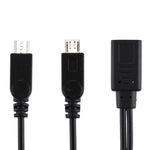 Cavo adattatore USB-C femmina a 2 Micro USB maschio 30 cm