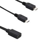 Cavo adattatore USB-C femmina a 2 Micro USB maschio 30 cm