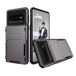 Custodia TPU e PC con slot carte per Galaxy S10