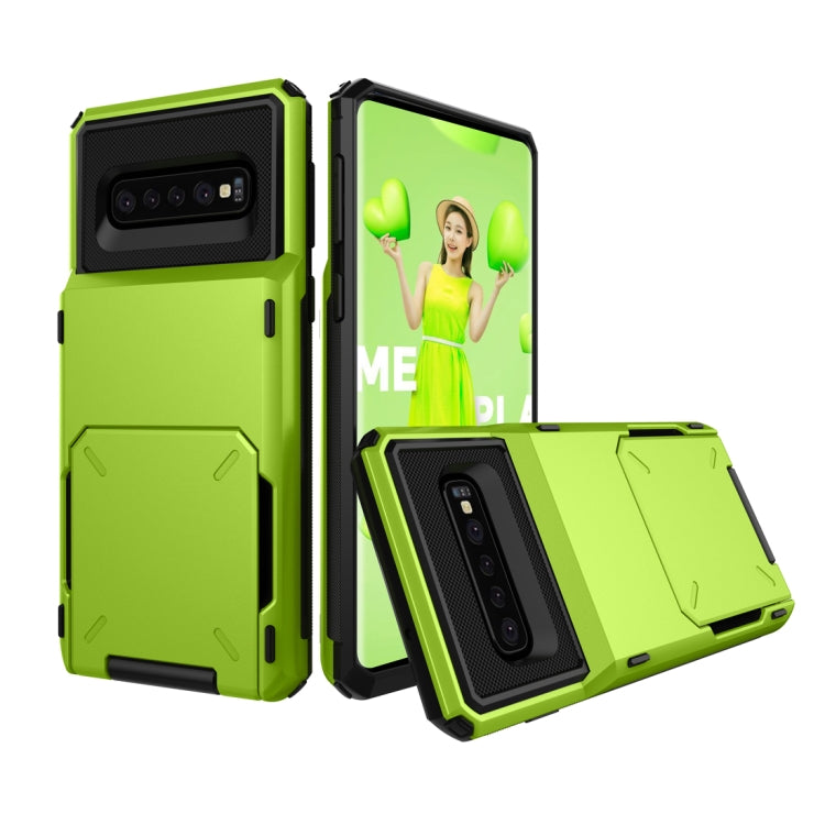 Custodia TPU e PC con slot carte per Galaxy S10