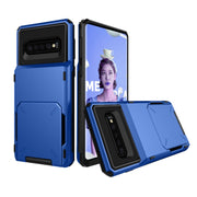 Custodia TPU e PC con slot carte per Galaxy S10