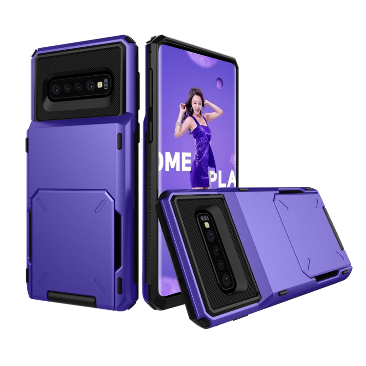 Custodia TPU e PC con slot carte per Galaxy S10