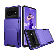 Custodia TPU e PC con slot carte per Galaxy S10