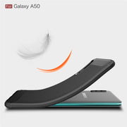Custodia TPU effetto fibra di carbonio per Samsung Galaxy A50
