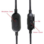 ZS0159 Per Logitech G433 / G233 / G Pro / G Pro X Cavo audio per cuffie da gioco da 3,5 mm maschio a maschio con controllo via cavo, Lunghezza cavo: 2 m