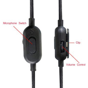 ZS0159 Per Logitech G433 / G233 / G Pro / G Pro X Cavo audio per cuffie da gioco da 3,5 mm maschio a maschio con controllo via cavo, Lunghezza cavo: 2 m