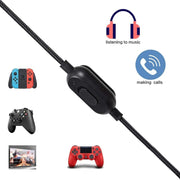 ZS0159 Per Logitech G433 / G233 / G Pro / G Pro X Cavo audio per cuffie da gioco da 3,5 mm maschio a maschio con controllo via cavo, Lunghezza cavo: 2 m
