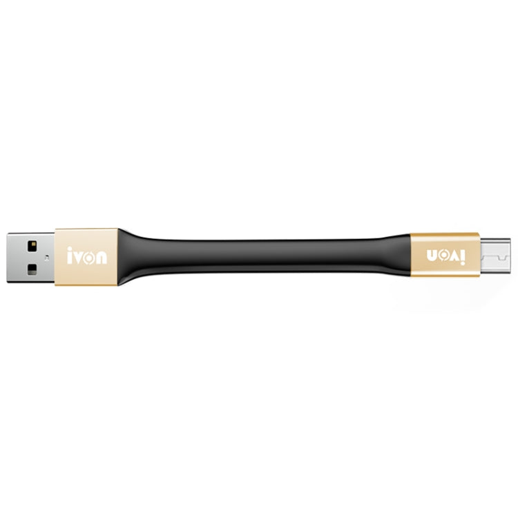 Cavo dati portatile IVON CA90 3.1A Max da USB a USB-C / Type-C con anello, lunghezza: 14,5 cm, Type-C