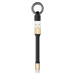 Cavo dati portatile IVON CA90 3.1A Max da USB a USB-C / Type-C con anello, lunghezza: 14,5 cm, Type-C