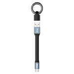 Cavo dati portatile IVON CA90 3.1A Max da USB a USB-C / Type-C con anello, lunghezza: 14,5 cm, Type-C