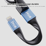 Cavo dati portatile IVON CA90 3.1A Max da USB a USB-C / Type-C con anello, lunghezza: 14,5 cm, Type-C