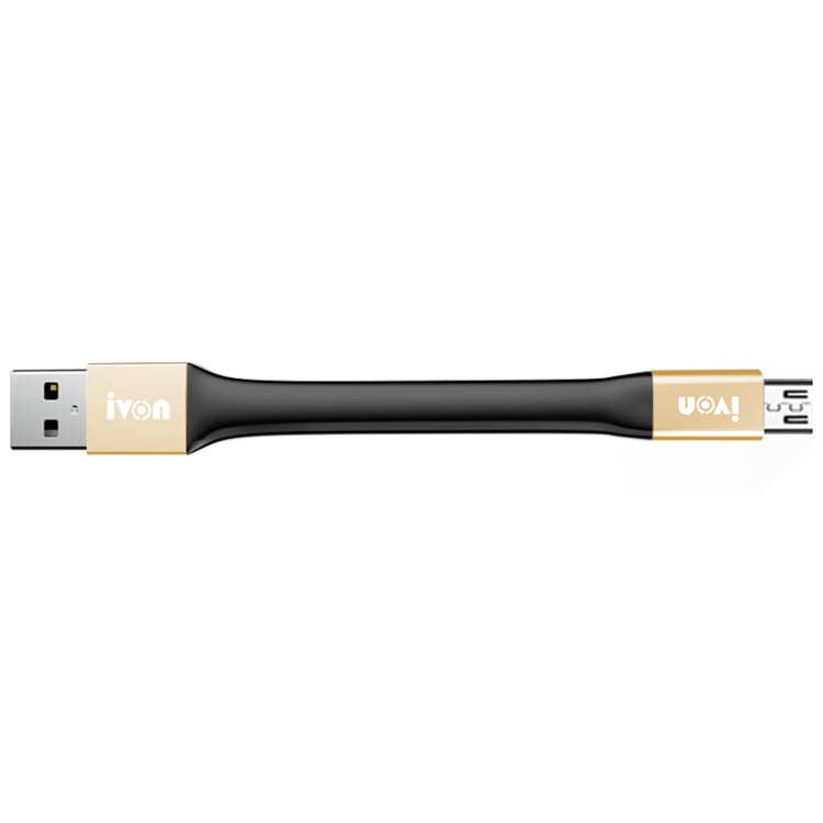 IVON CA90 Cavo dati portatile da USB a micro USB max 3,1 A con anello, lunghezza: 14,5 cm, Micro USB