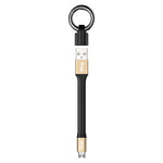 IVON CA90 Cavo dati portatile da USB a micro USB max 3,1 A con anello, lunghezza: 14,5 cm, Micro USB