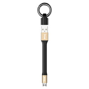 IVON CA90 Cavo dati portatile da USB a micro USB max 3,1 A con anello, lunghezza: 14,5 cm, Micro USB