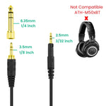 ZS0088 Per cavo audio per cuffie a molla Audio-Technica ATH-M50X / ATH-M40X, lunghezza cavo: 1,4 m-3 m, ZS0088