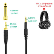 ZS0088 Per cavo audio per cuffie a molla Audio-Technica ATH-M50X / ATH-M40X, lunghezza cavo: 1,4 m-3 m, ZS0088