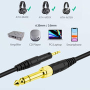ZS0088 Per cavo audio per cuffie a molla Audio-Technica ATH-M50X / ATH-M40X, lunghezza cavo: 1,4 m-3 m, ZS0088