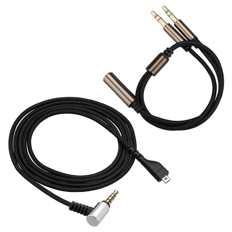 ZS0135 2 in 1 per SteelSeries Arctis 3/5/7 Cavo audio per auricolari + set di cavi adattatori per auricolari, Audio Cable + Adapter Cable