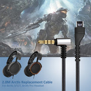 ZS0135 2 in 1 per SteelSeries Arctis 3/5/7 Cavo audio per auricolari + set di cavi adattatori per auricolari, Audio Cable + Adapter Cable