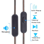 ZS0114 Per Sony XBA-N3AP / XBA-N1AP Cavo audio per auricolari con controllo filo da 3,5 mm maschio a MMCX, lunghezza cavo: 1,2 m