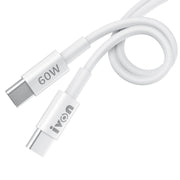 IVON CA203 Cavo dati di ricarica rapida da USB-C / Type-C a USB-C / Type-C da 60 W PD, lunghezza cavo: 1 m