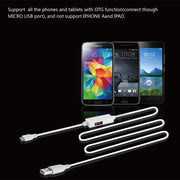 OTG-Y-03 Cavo dati di ricarica USB 2.0 maschio a Micro USB maschio + USB femmina OTG per telefoni/tablet Android con funzione OTG, con interruttore, lunghezza: 1,1 m, with Switch Length: 1.1m