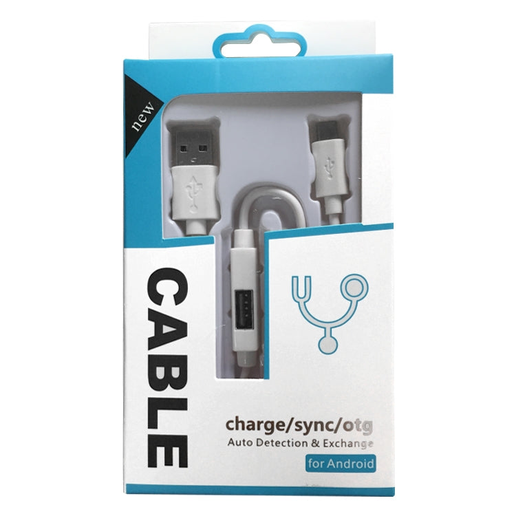 OTG-Y-02 Cavo dati di ricarica USB 2.0 maschio a Micro USB maschio + USB femmina OTG per telefoni/tablet Android con funzione OTG, lunghezza: 1,1 m, Length: 1.1m